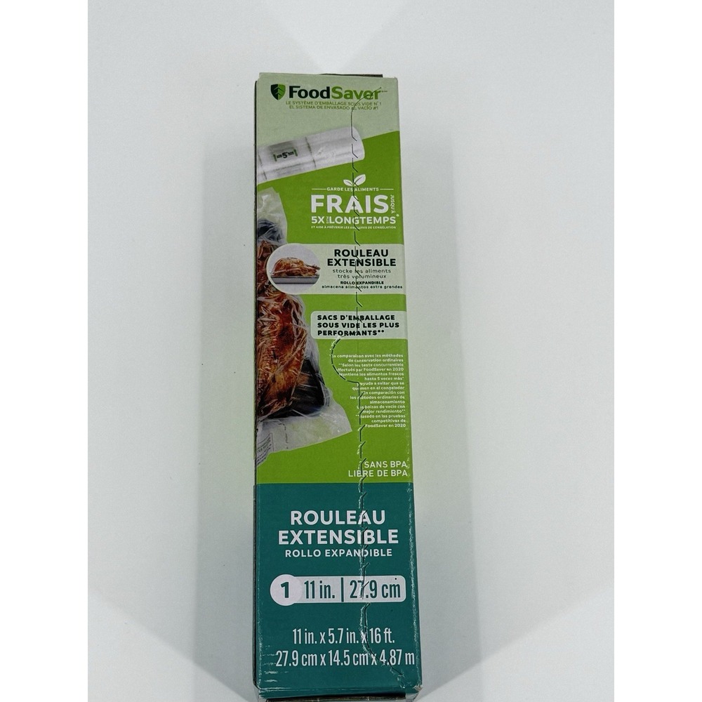 FoodSaver Expandable 11 in. Vacuum Seal Roll, 11" x 5.7"x 16', 1 Pack